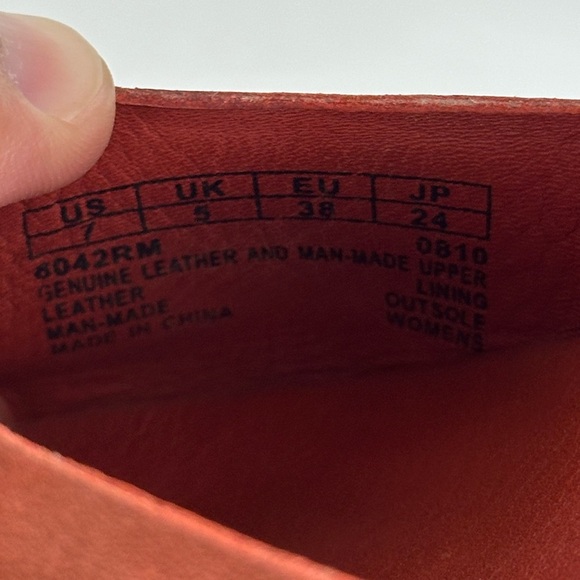 Timberland Earthkeepers Maeslin Red Leather Ankle Strap Platform Sandals Sz US 7 - Picture 8 of 8